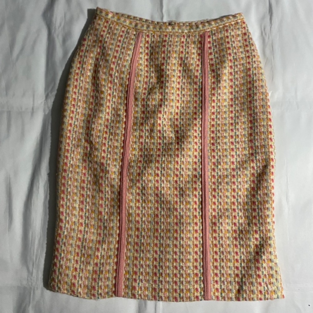 Donna Rae Pastel Colored Tweed Skirt